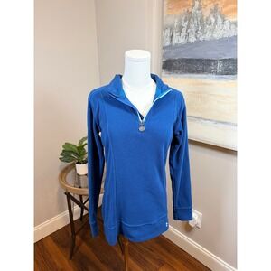 Under Armour Womens Blue Performance Fleece Quarter Zip Pullover Sweatshirt S